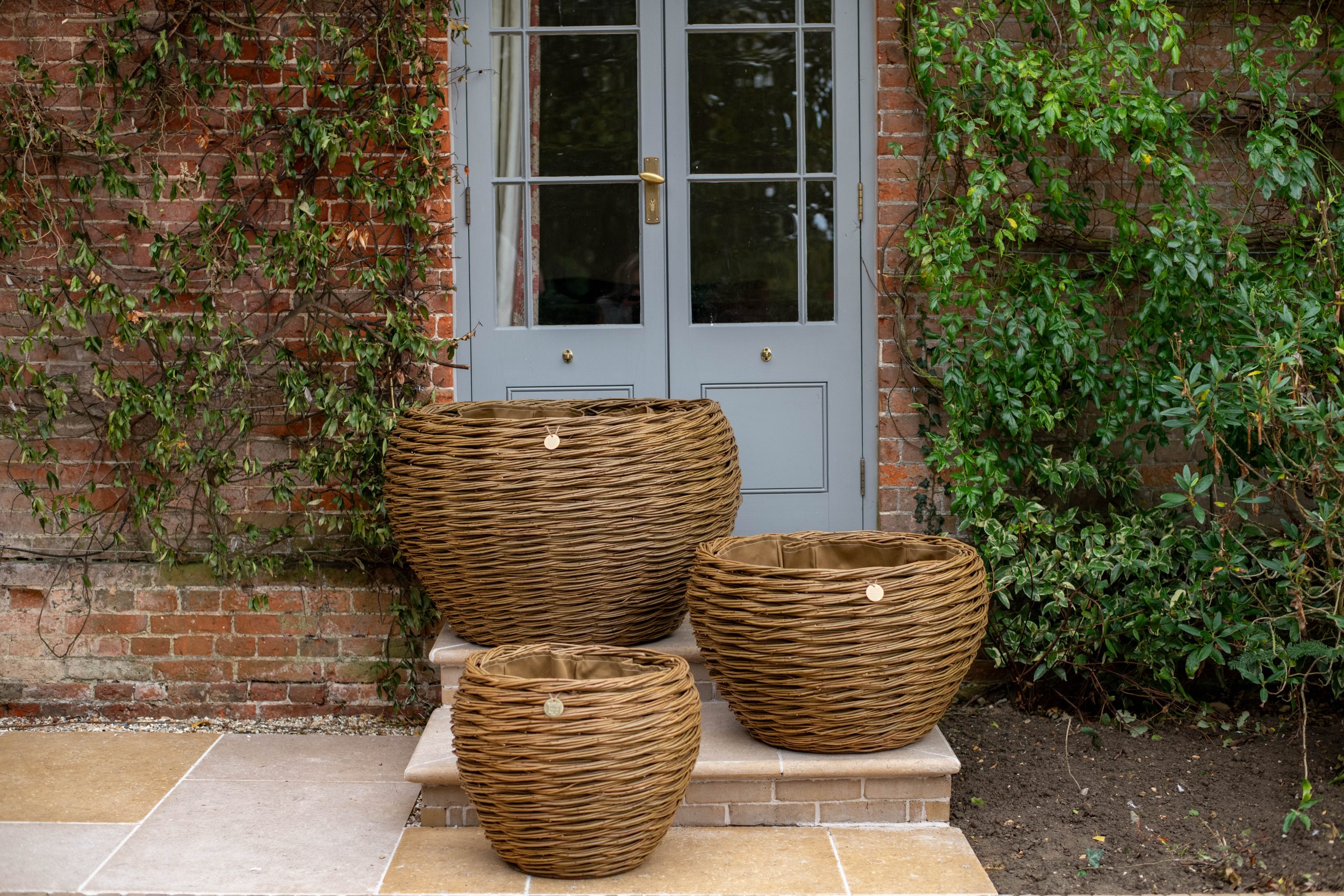 Set of 3 Woven Planters