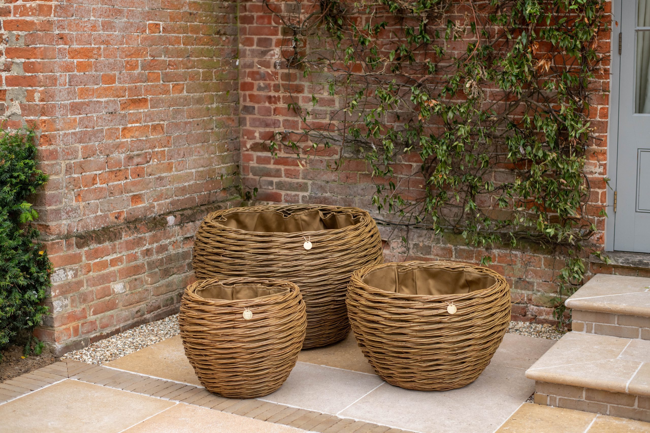 Set of 3 Woven Planters - Image 2
